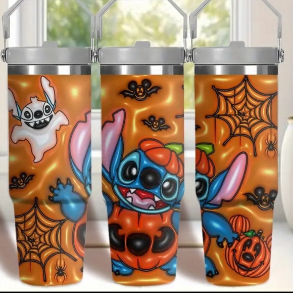 unknown Other - Halloween Orange Tumbler with Fun Character Design
